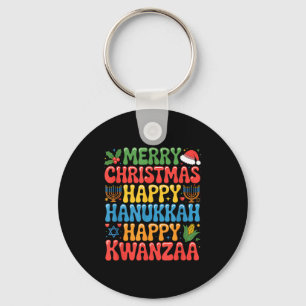 Prettig kerstfeest Gelukkig Hanukkah Kwanzaa citaa Sleutelhanger