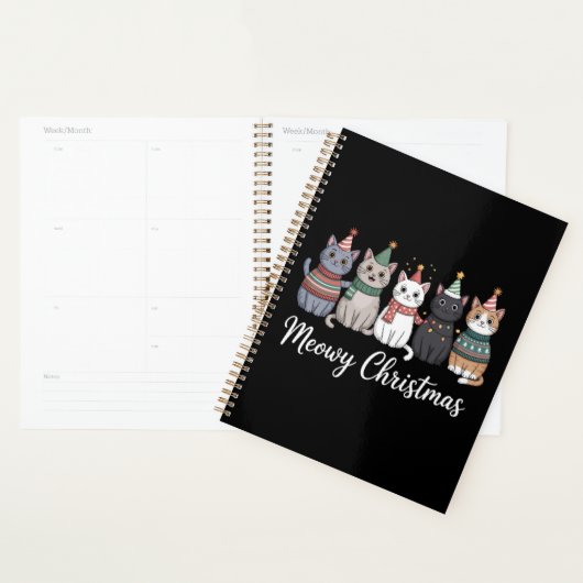 Prettig Kerstfeest Gelukkig Kattenjaar Kattenliefh Planner (Display)