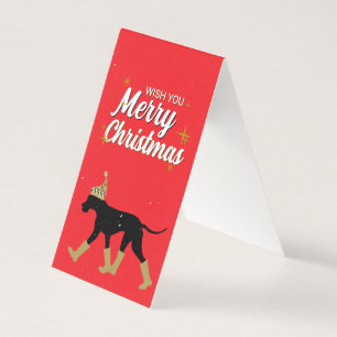 Prettig kerstfeest Gelukkig nieuw Duitse Dog jaar Kaart