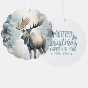 Prettig kerstfeest Gelukkig nieuwjaar Boseland Ela Ornament Kaart