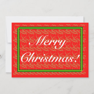 Prettig kerstfeest & gelukkig nieuwjaar ~lint hart feestdagenkaart
