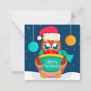 Prettig kerstfeest/Gelukkig nieuwjaar Notitiekaartje