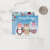 Prettig kerstfeest/Gelukkig nieuwjaar Notitiekaartje (Voorkant / Achterkant in situ)