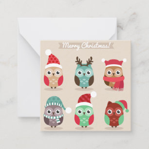 Prettig kerstfeest/Gelukkig nieuwjaar Notitiekaartje