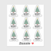 Prettig Kerstfeest Gelukkig Post Cadeaupakket Deco Sticker (Vel)