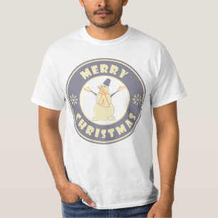 Prettig kerstfeest gelukkige sneeuwman beroemde ko t-shirt