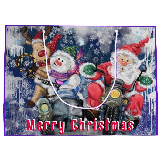 Prettig Kerstfeest Gelukkige Vrienden Grappige Cad Groot Cadeauzakje (Achterkant)