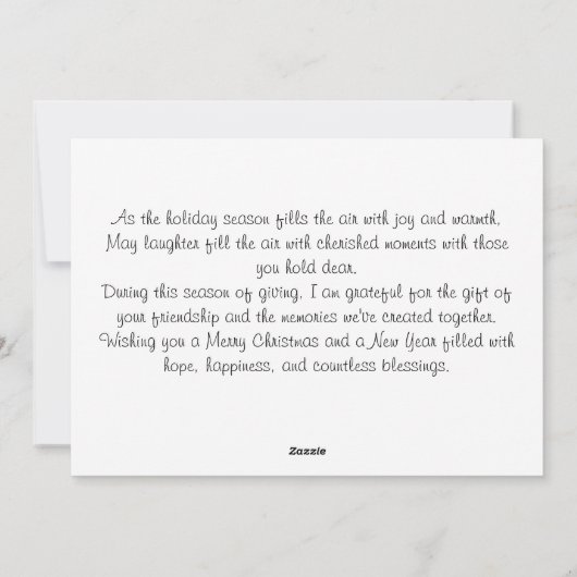 Prettig Kerstfeest gewenst Feestdagenkaart (Achterkant)