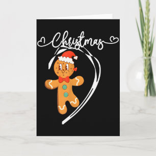 Prettig kerstfeest Gingerbread Koppel Kerst Pyjama Kaart