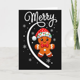 Prettig kerstfeest Gingerbread Koppel Kerst Pyjama Kaart