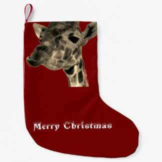 Prettig kerstfeest Giraffe Foto Kleine Kerstsok