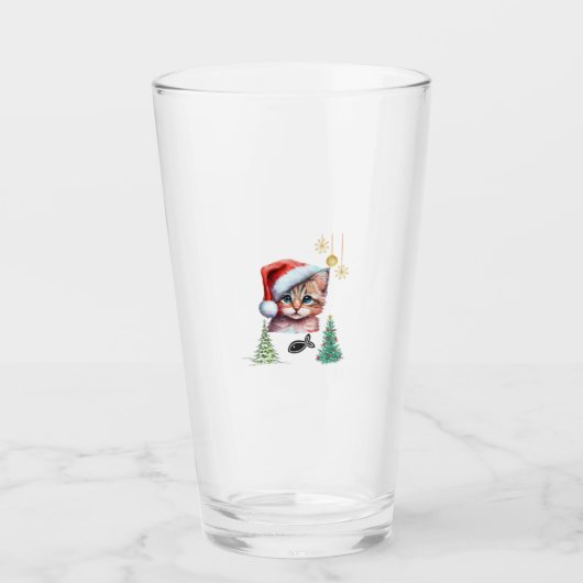 Prettig kerstfeest! glas (Voorkant)