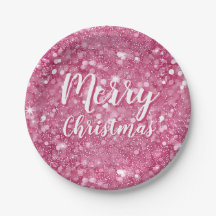 Prettig kerstfeest Glitter Glans Roze