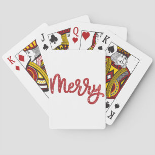 Prettig kerstfeest Glitter Vakantie  Pokerkaarten