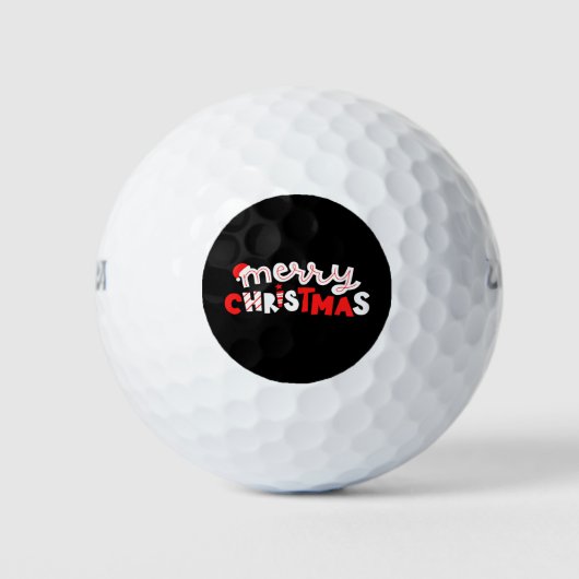 Prettig kerstfeest golfballen (Voorkant)