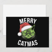 Prettig Kerstfeest Grappige Kattenliefhebbers  Feestdagenkaart (Voorkant / Achterkant)