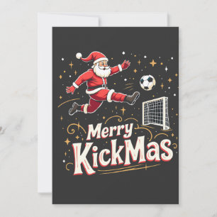 Prettig Kerstfeest Grappige Kerstman Voetballiefhe Kaart