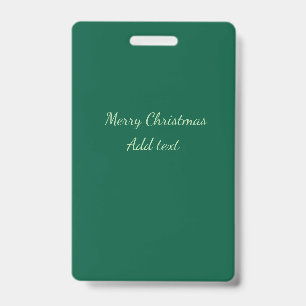 Prettig kerstfeest groene effen solo achtergrond h badge