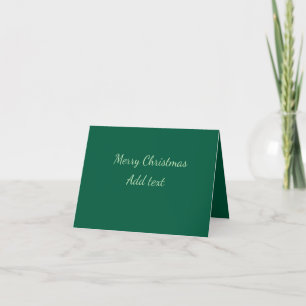 Prettig kerstfeest groene effen solo achtergrond h feestdagen kaart
