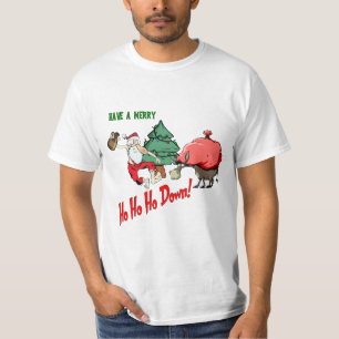 Prettig kerstfeest HO HO HO DOWN! T-shirt