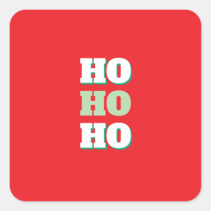 Prettig Kerstfeest HoHoHo Feest Minimalistisch Een Vierkante Sticker