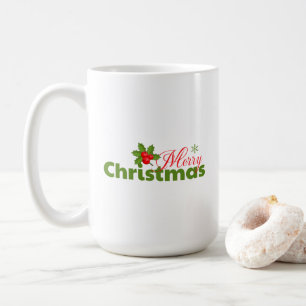 Prettig kerstfeest Holly Mug Koffiemok