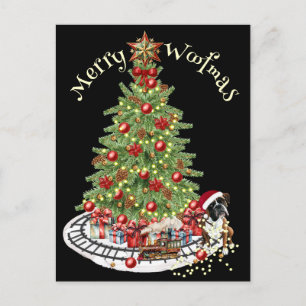 Prettig Kerstfeest Hond Design- Boxer Briefkaart