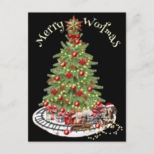Prettig Kerstfeest Hond Design - Dachshund Briefkaart