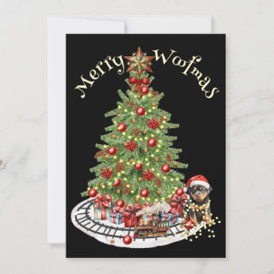 Prettig Kerstfeest Hond Design- Rottweiler Feestdagenkaart