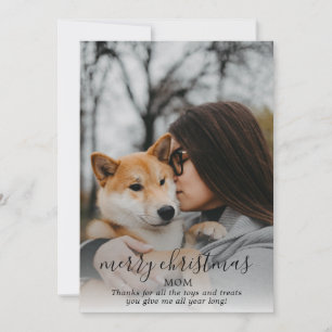 Prettig kerstfeest hond foto van de hond feestdagenkaart