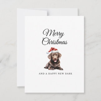 Prettig kerstfeest hond kat chocolade labrador feestdagenkaart