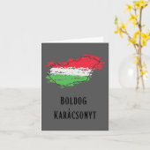 Prettig Kerstfeest, Hongaarse Kerstmis  Kaart (Gele Bloem)