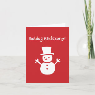 Prettig Kerstfeest Hongaarse Kerstmis Kaart