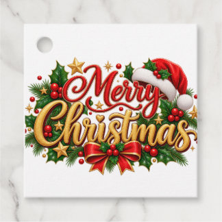 Prettig kerstfeest hulst bedankjes labels