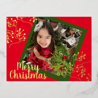 Prettig Kerstfeest Hulstbes Goud Gestempeld