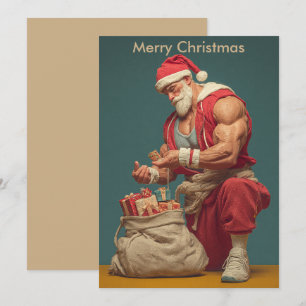 Prettig kerstfeest Humor Kerstman Kerstgroet Feestdagenkaart