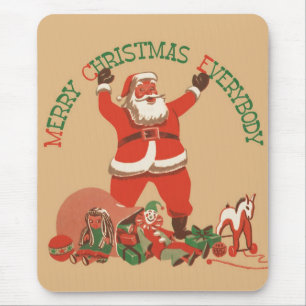 Prettig kerstfeest iedereen! Vintage Kerstman Muismat