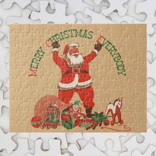 Prettig kerstfeest iedereen! Vintage Sinterklaas Legpuzzel