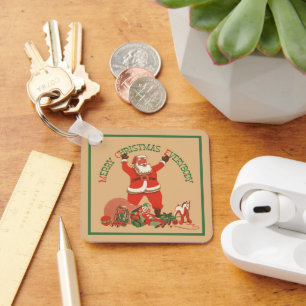 Prettig kerstfeest iedereen! Vintage Sinterklaas Sleutelhanger