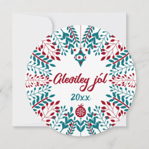 Prettig kerstfeest, IJslandse kerstgroet Feestdagenkaart