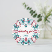 Prettig kerstfeest, IJslandse kerstwens Feestdagenkaart (Staand voorkant)