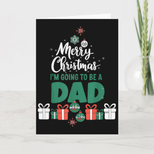 Prettig kerstfeest ik ga papa worden zwangere vrou kaart