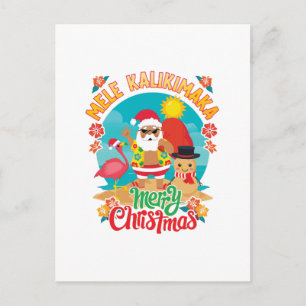 Prettig Kerstfeest in Hawaï met een Mele Kalikimak Briefkaart