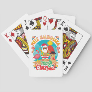 Prettig Kerstfeest in Hawaï met Mele Kalikimaka Pokerkaarten