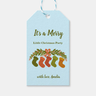 Prettig kerstfeest in Holly's Boots feestcadeau Cadeaulabel