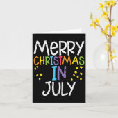 Prettig kerstfeest in juli sterren zomer Kerstmis Kaart (Gele Bloem)