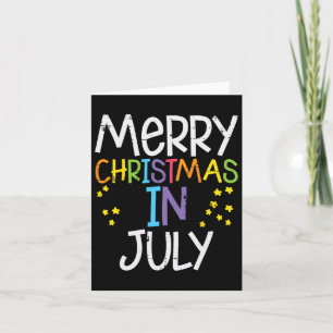 Prettig kerstfeest in juli sterren zomer Kerstmis Kaart