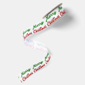Prettig kerstfeest in rood en groen schrift lint (Achterkant)