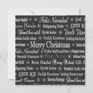 Prettig kerstfeest in verschillende talen kaart