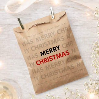 Prettig kerstfeest in vetgedrukte rode tekst bedankzakje